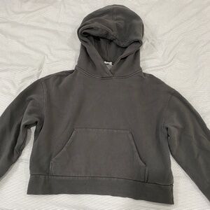 Garage Gray Cropped Hoodie